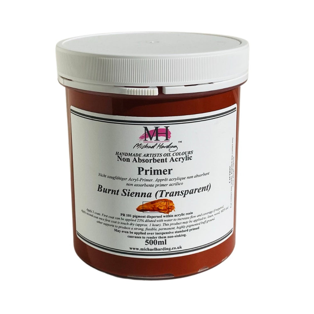 Michael Harding : Non-Absorbent Acrylic Primer - Burnt Sienna (transparent)