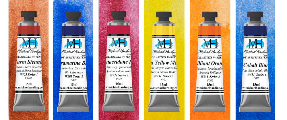 Michael Harding Watercolour Paint Brienne Brown Essentials Set 15ml