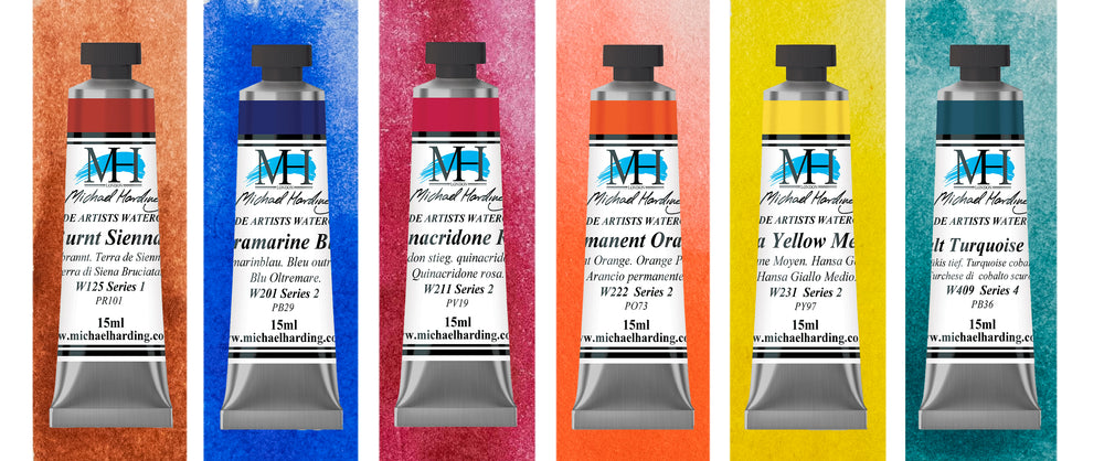 Michael Harding Watercolour Paint On The Move Set 15ml