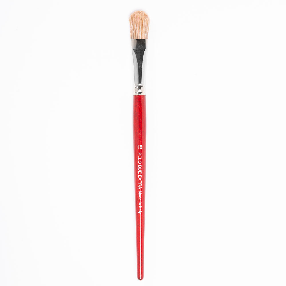 PAB Ox Hair Brush, Filbert Tip, Short Handle