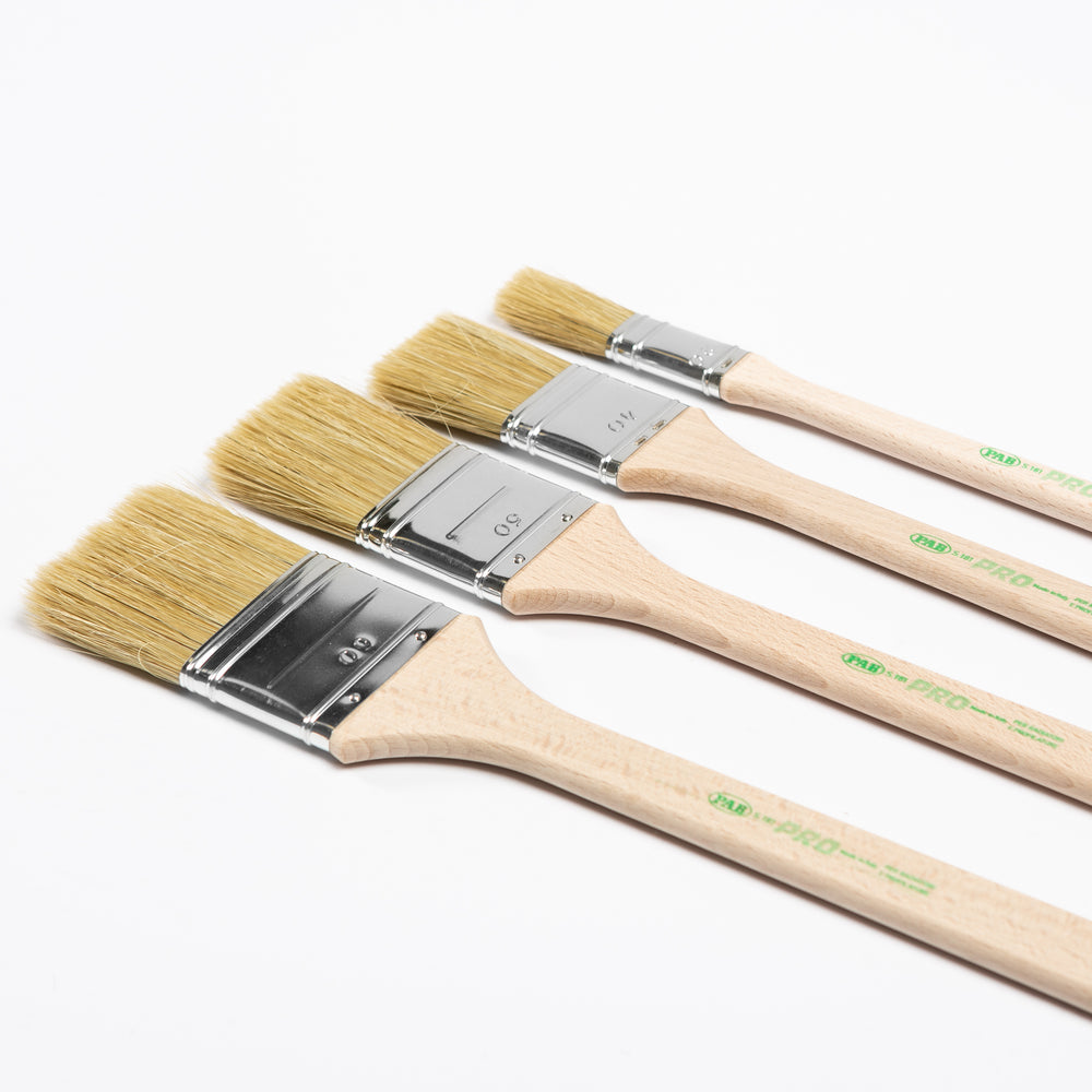 PAB Extra Long Handle Flat Hog Brush