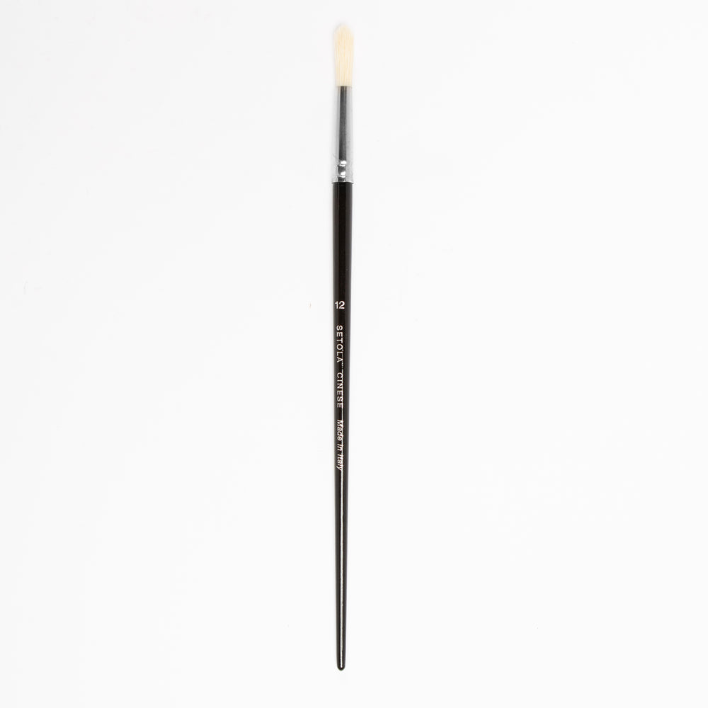 PAB Round Hog Bristle Brush for Oil Painting