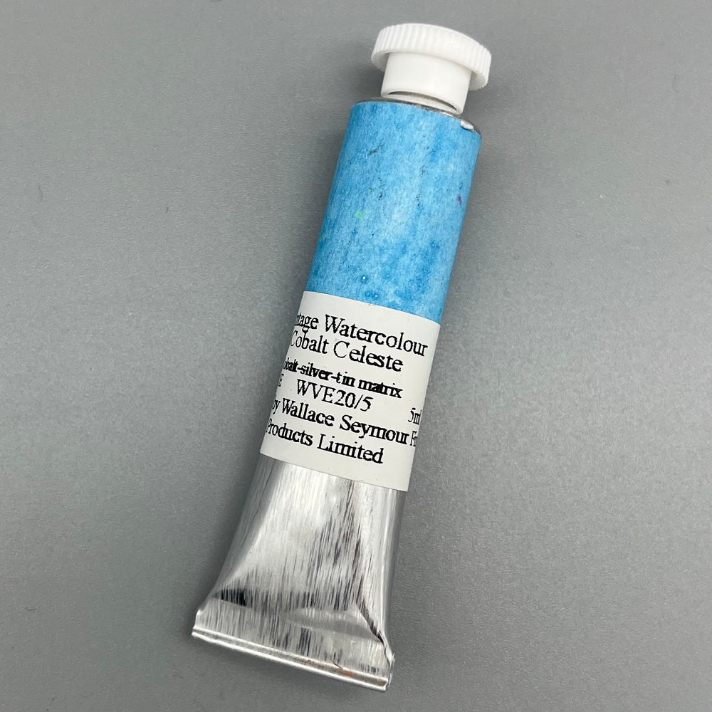 Wallace Seymour Vintage Watercolour Cobalt Celeste