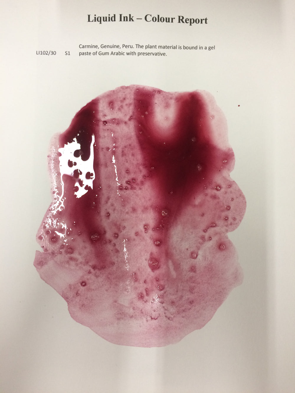 Wallace Seymour Liquid Ink - Carmine, Genuine, Peru