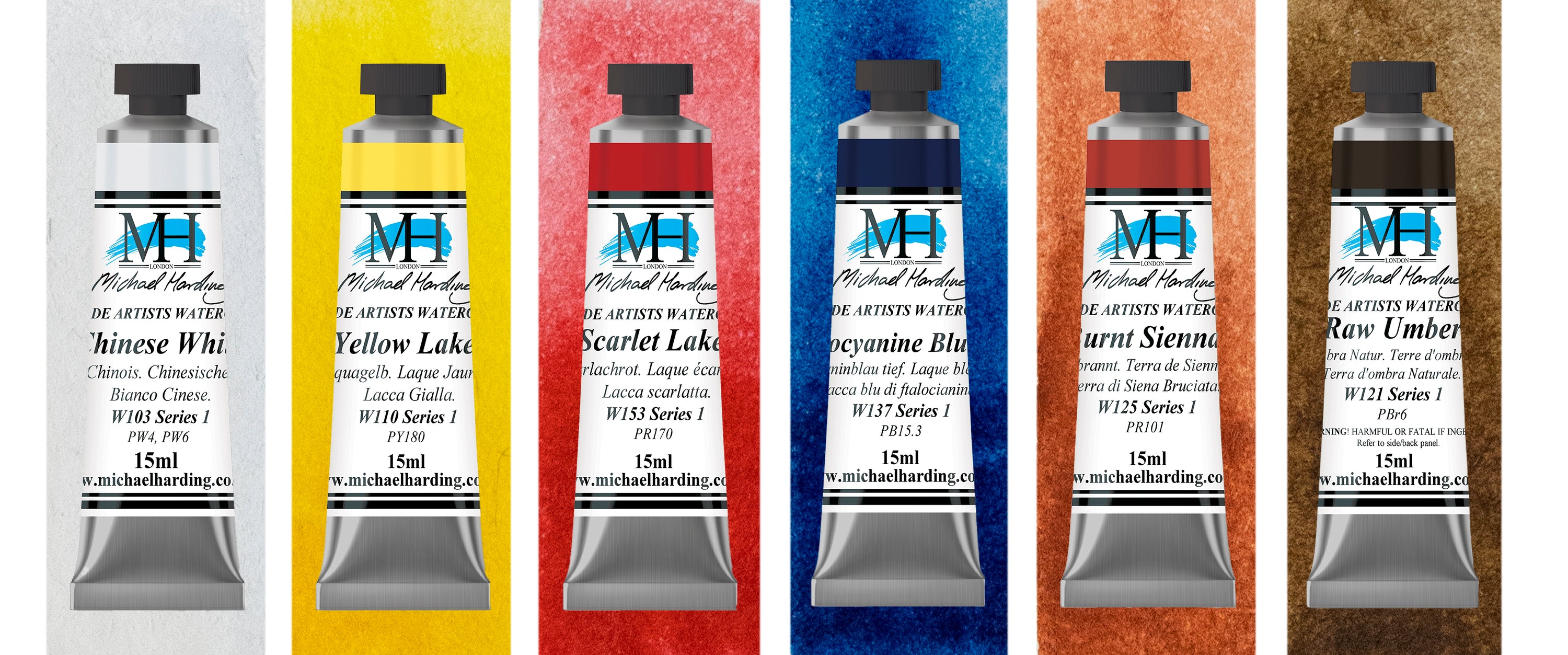 Michael Harding Watercolour Paint MH Primary Set 15ml