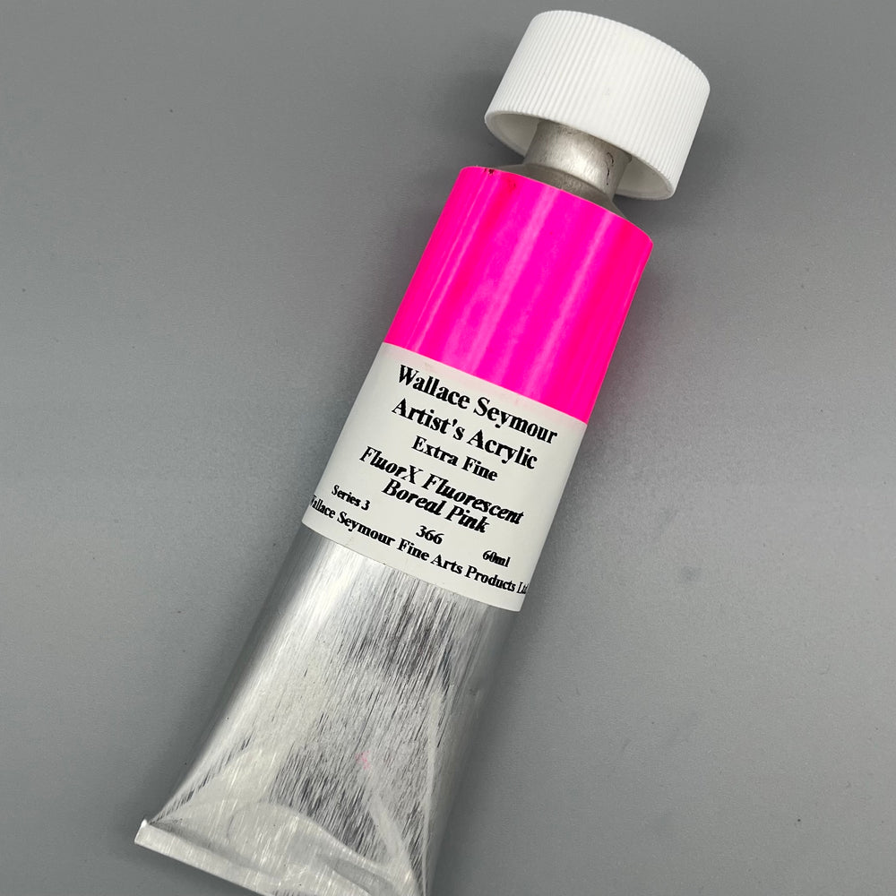 Fluorx Fluorescent Boreal Pink Acrylic Paint by Wallace Seymour